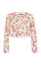 Monique Lhuillier Embroidered Cropped Jacket