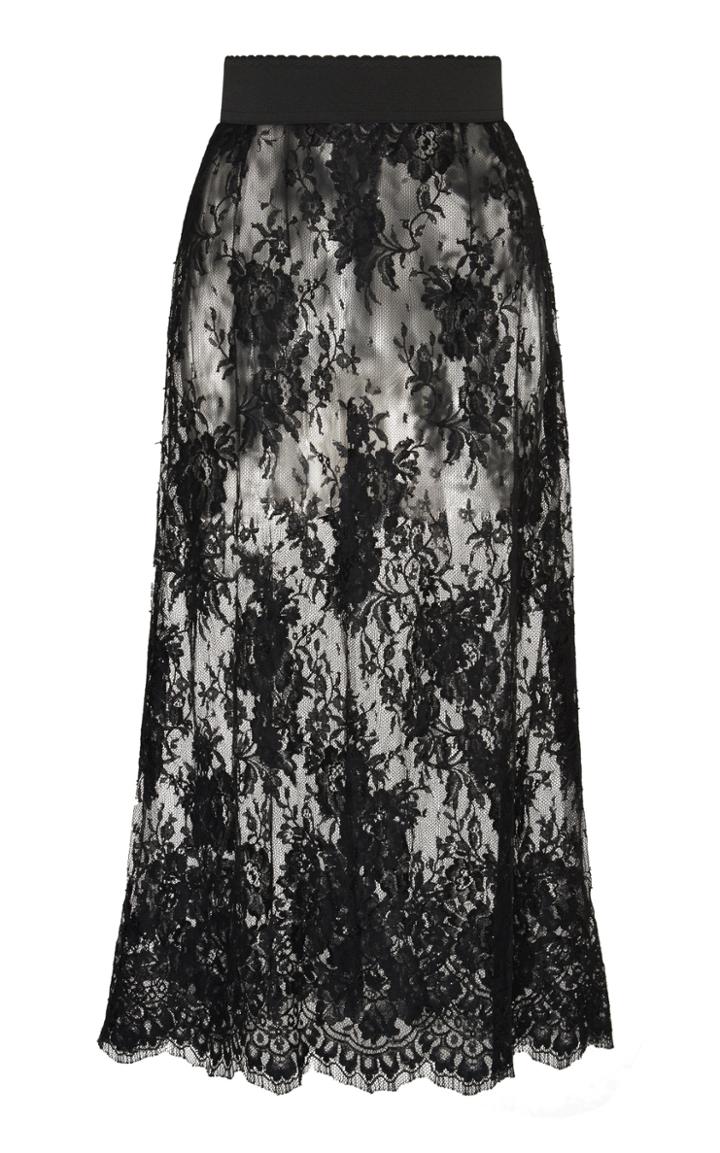 Dolce & Gabbana Guipure Lace Midi Skirt