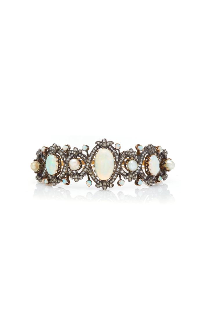 Moira Fine Jewellery One-of-a-kind Opal Diamond And Pearl Bangle