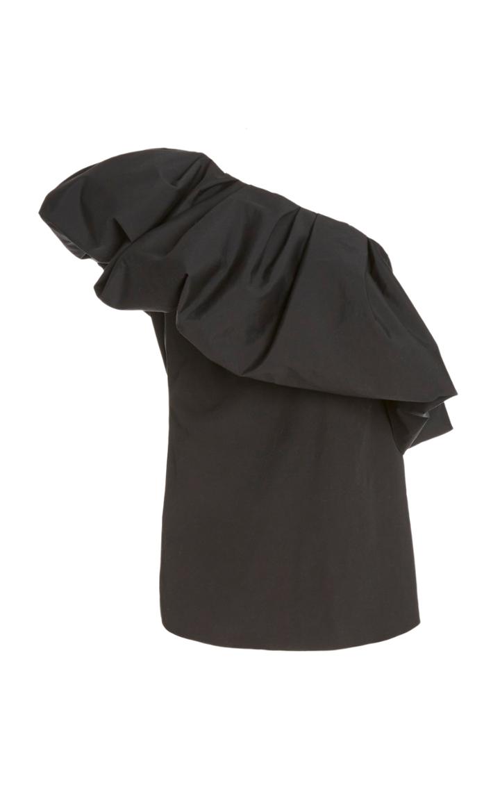 Moda Operandi Oscar De La Renta Cold-shoulder Cotton-blend Blouse