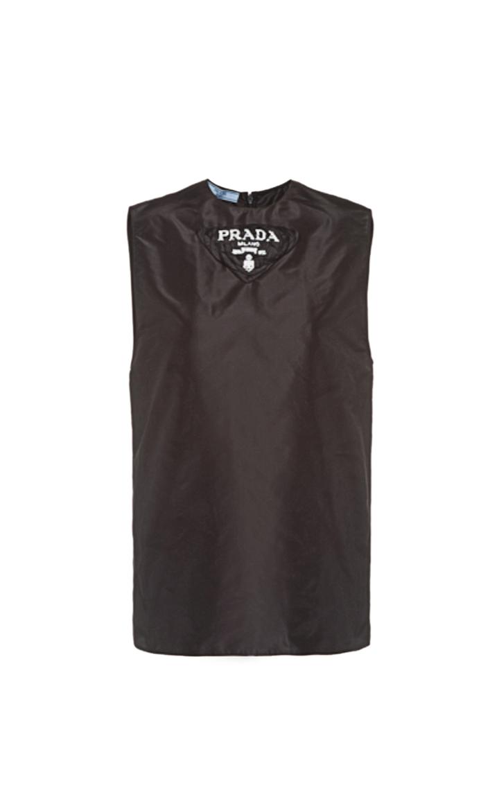 Moda Operandi Prada Embroidered Silk Shirt