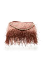 Jimmy Choo Callie Leather And Feather Top Handle Bag