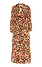 Roseanna Cats Floral Printed Silk Midi Dress