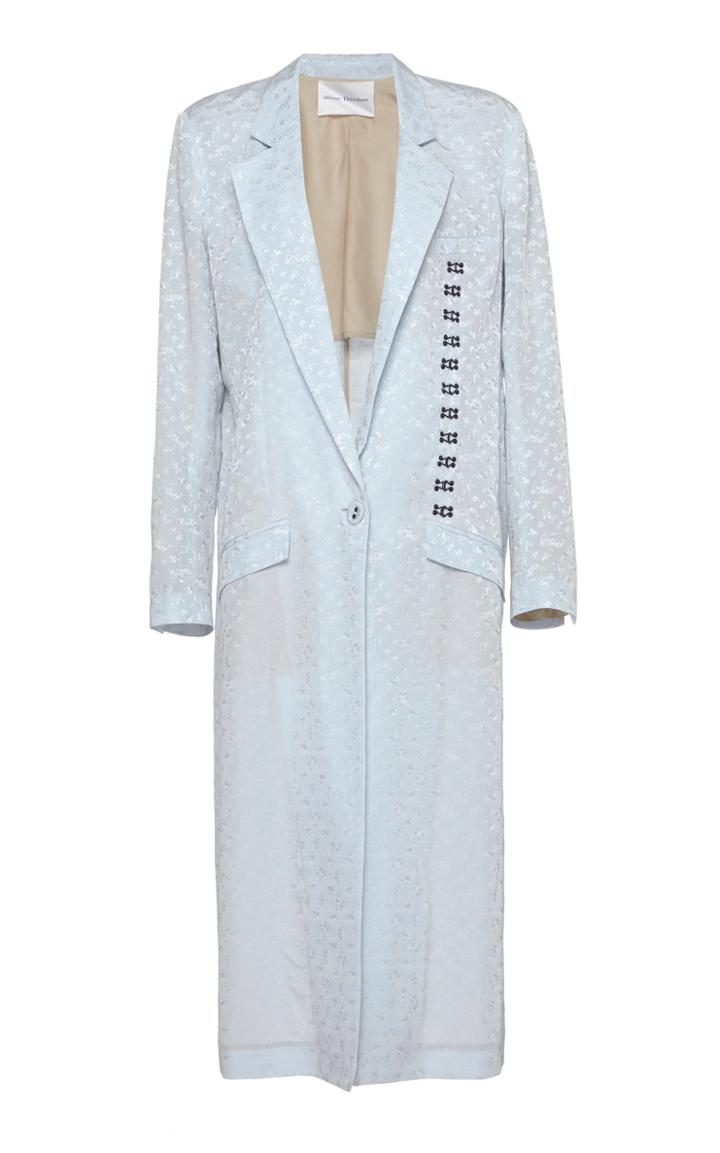 Olivier Theyskens Turel Single-breasted Brocade Coat
