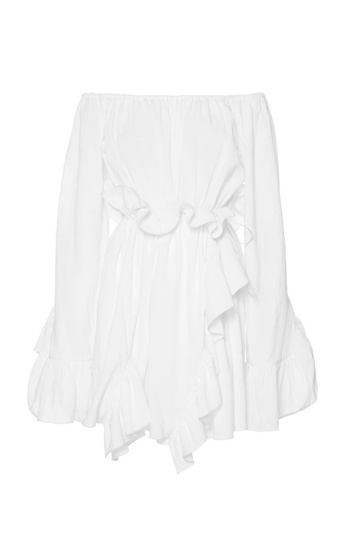 Goen.j Off The Shoulder Ruffle Mini Dress