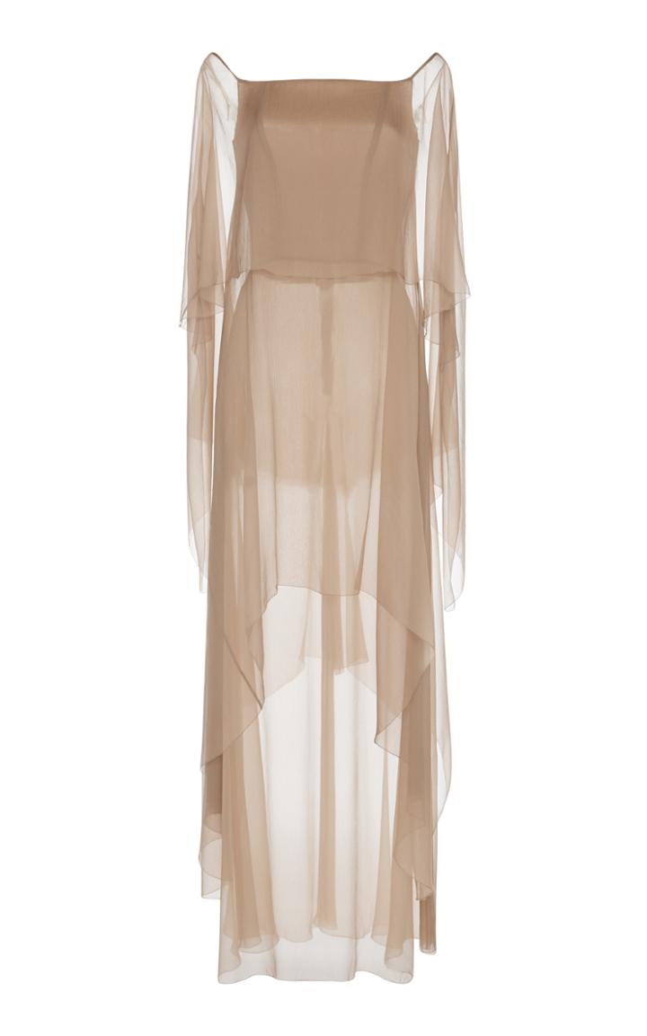 Alberta Ferretti Tiered Chiffon Dress