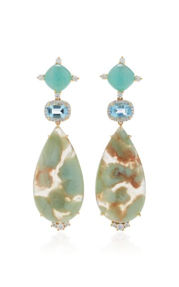 Pamela Huizenga Aquaprase Aquamarine And Diamonds Earrings