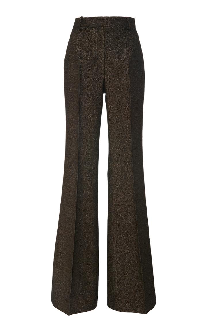 Michael Kors Collection Metallic Wool Flare Pants