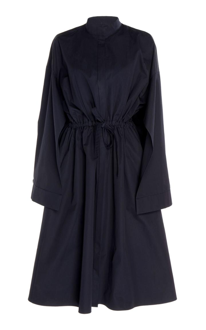 Maison Rabih Kayrouz Cotton Poplin Cape Sleeve Midi Dress