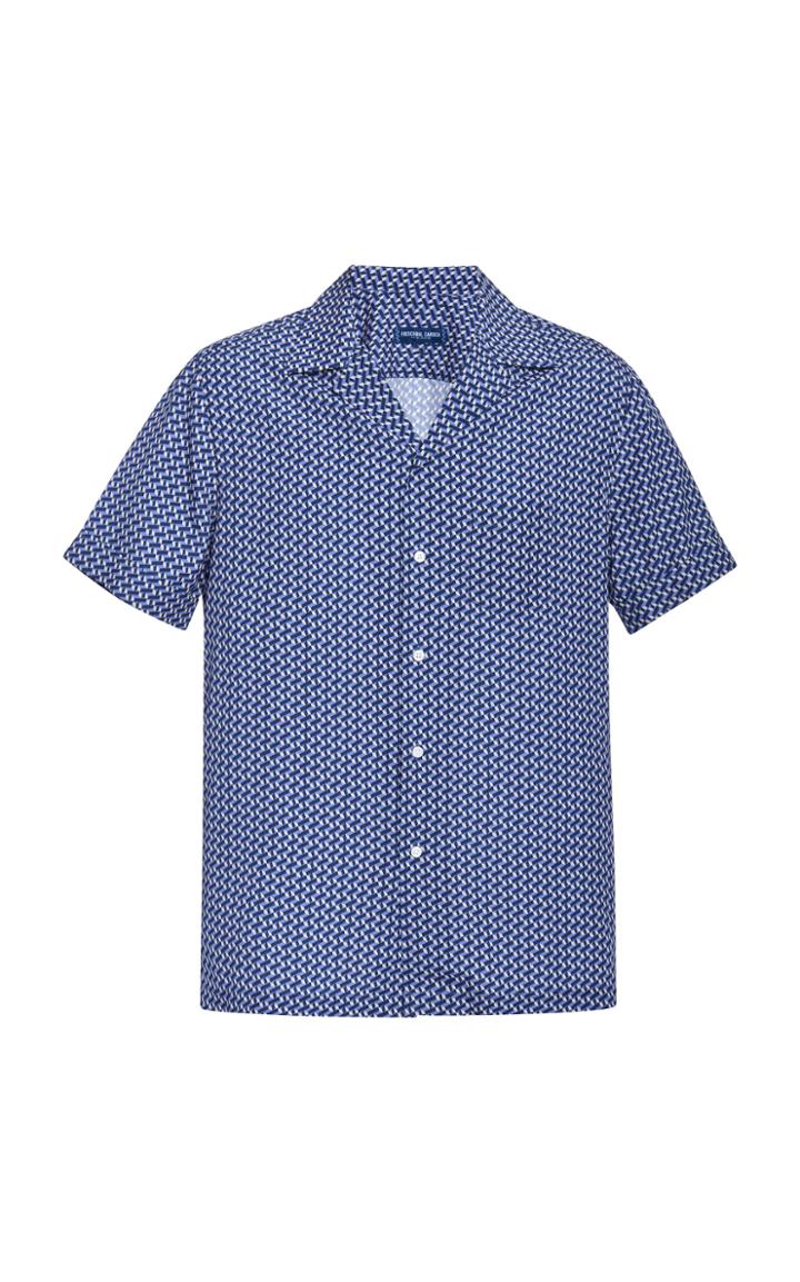 Frescobol Carioca Cube Camp Printed Tencel Shirt