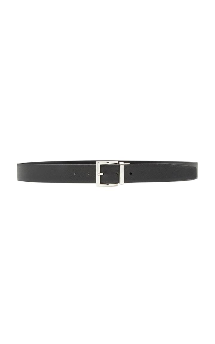 Prada Reversible Textured-leather Belt