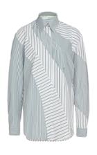 Off-white C/o Virgil Abloh Bias Stripe Long Sleeve Cotton Shirt