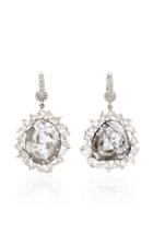 Nina Runsdorf M'o Exclusive: One-of-a-kind Slice Diamond Drop Earrings With Rose-cut Diamonds
