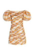 Moda Operandi Khaite Shelly Puffed Sleeve Cotton Dress Size: 8