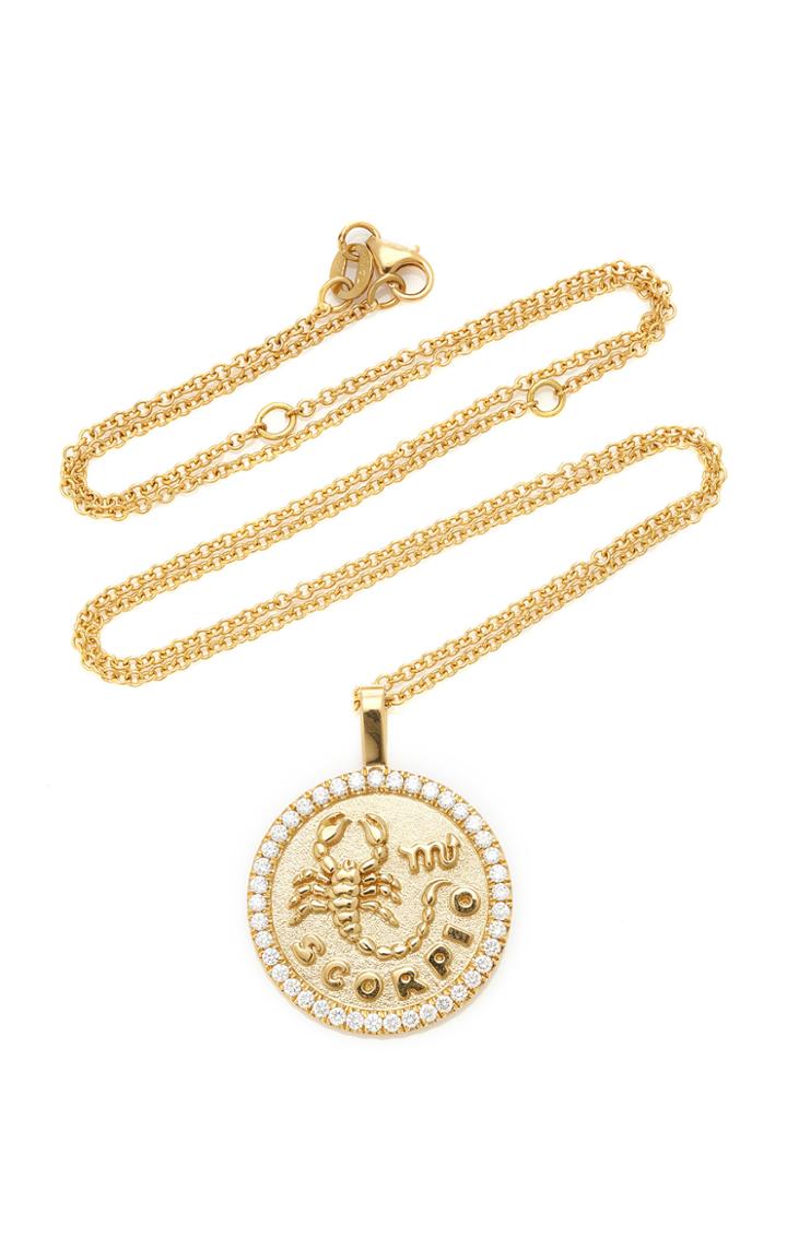 Moda Operandi Anita Ko 18k Yellow Gold Scorpio Zodiac Necklace