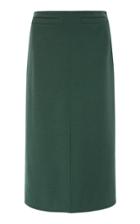 Courrges Iconic Front Split Wool Midi Skirt