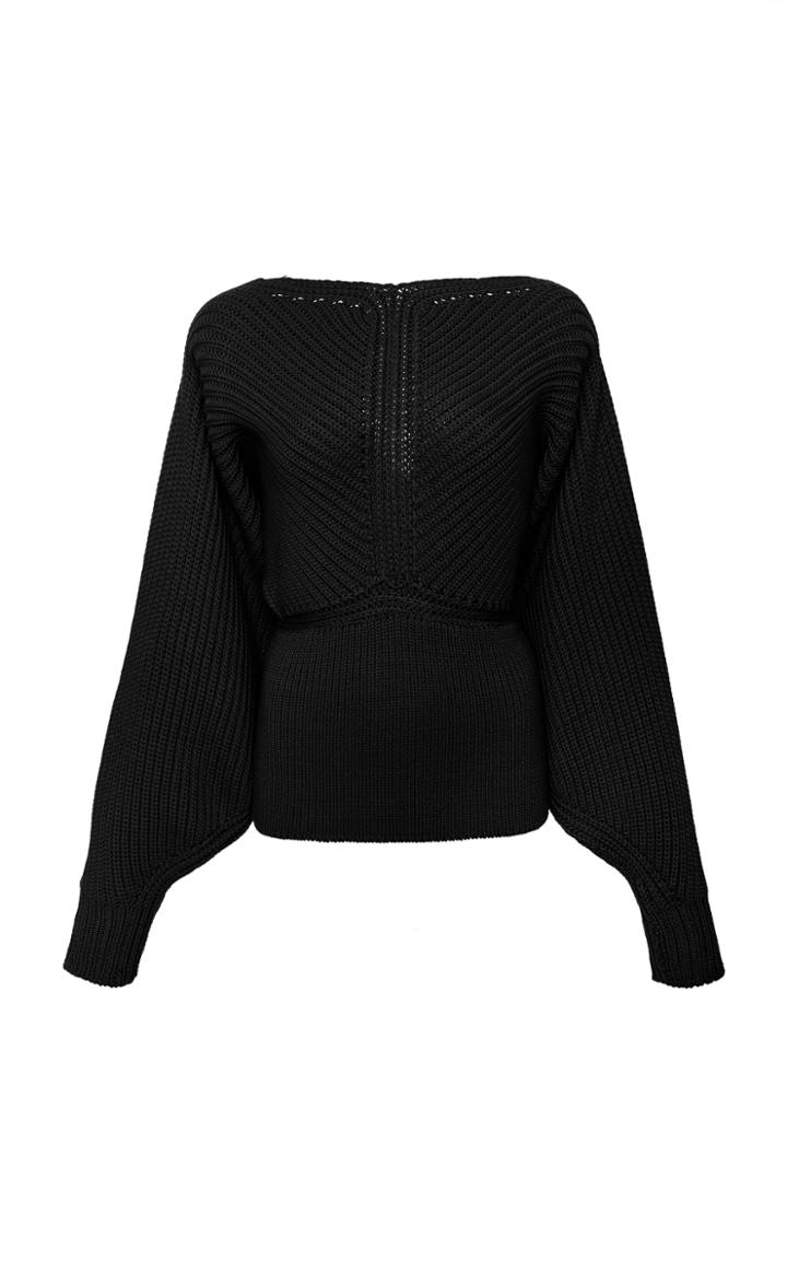 Rosetta Getty Reversible Rib Wrap Pullover