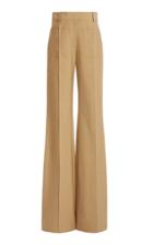 Moda Operandi Victoria Beckham Cotton-blend Twill High-rise Flared-leg Trousers