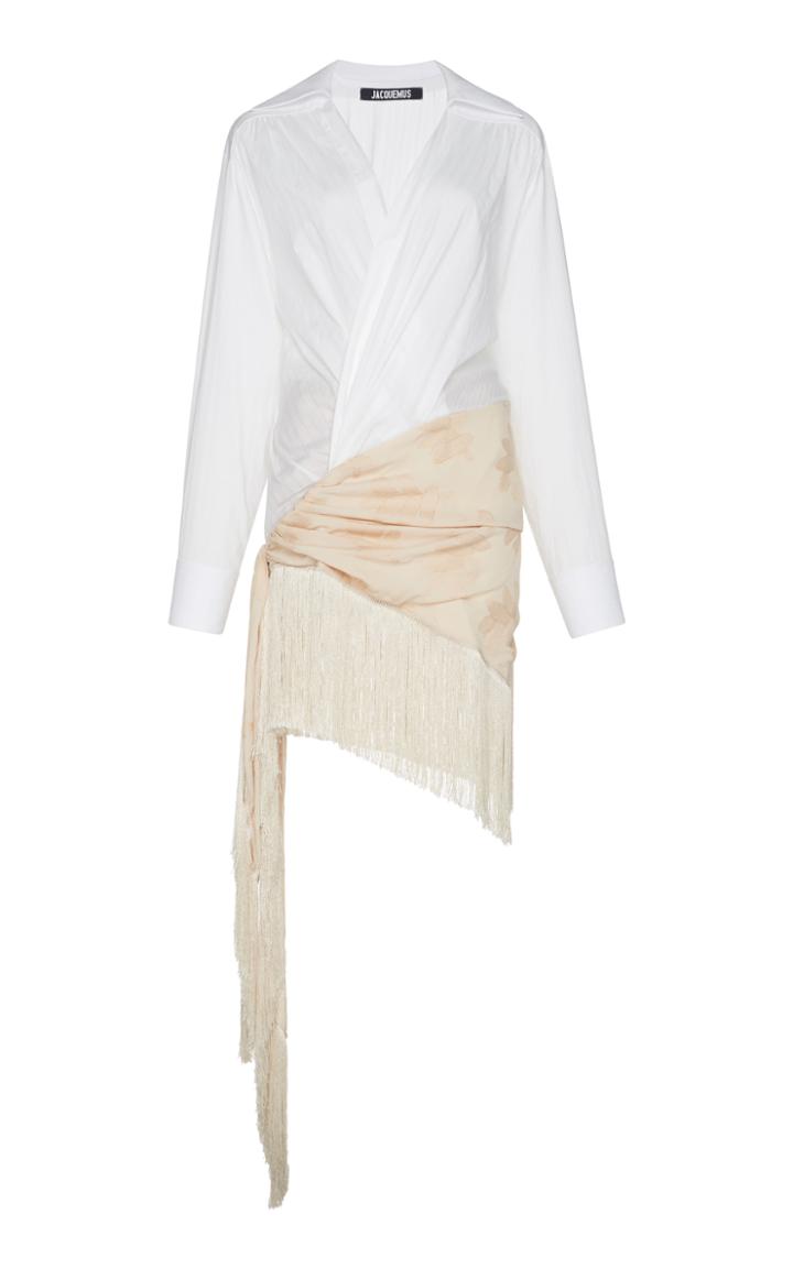 Jacquemus Fringe Hem Pareo Shirt Dress