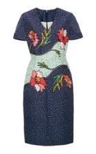 Mi Jong Lee V-neck Cotton-blend Fitted Dress