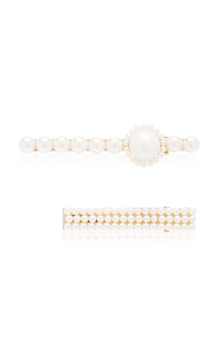 Avenue Set-of-two Faux Pearl Hair Clips
