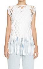 Moda Operandi Off-white C/o Virgil Abloh Rete Open-hole Fringe Tank Size: 36