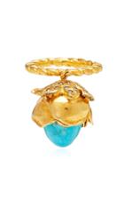 Sylvie Corbelin One-of-a-kind Mobile Turquoise Flower Ring