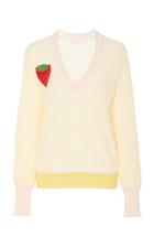 Moda Operandi Loveshackfancy Frances Strawberry Knit Pullover Size: Xs