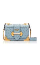 Prada Ostrich Cahier Shoulder Bag