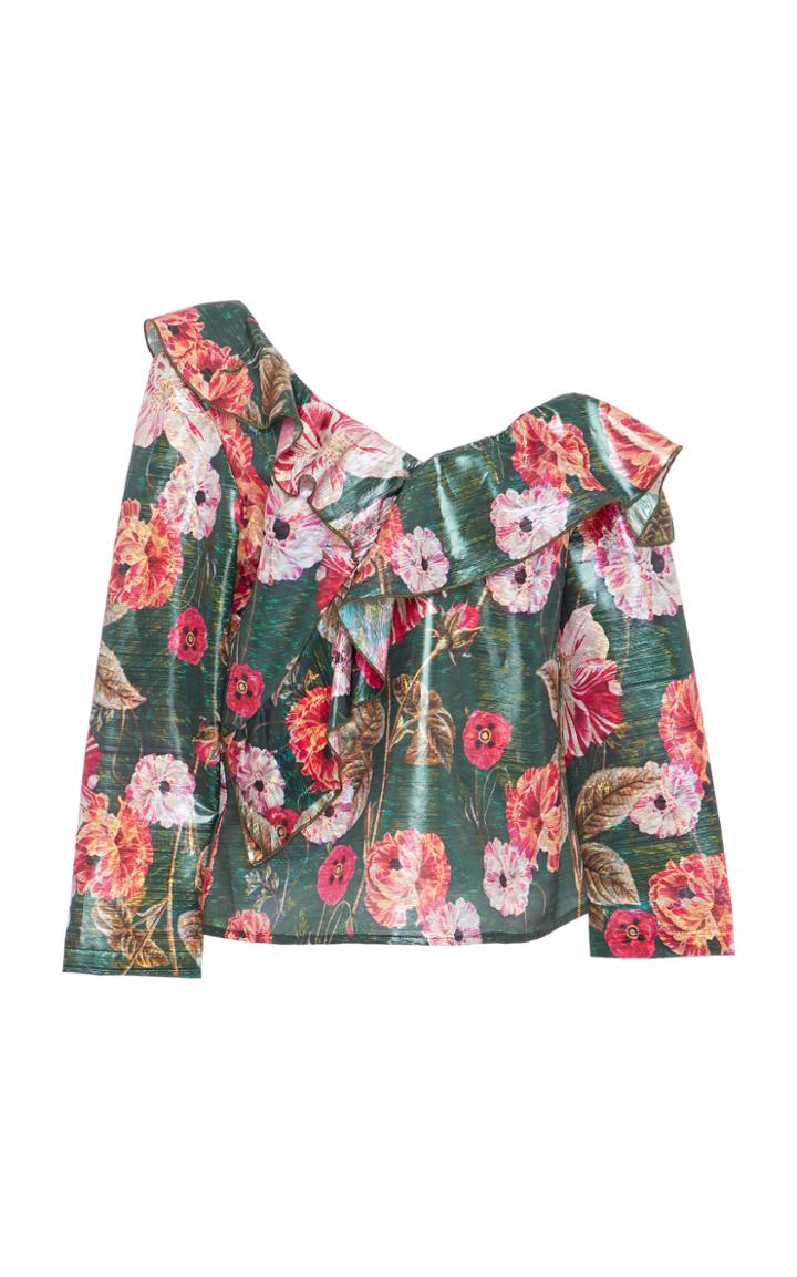 Delfi Collective Alice Ruffle Printed Top