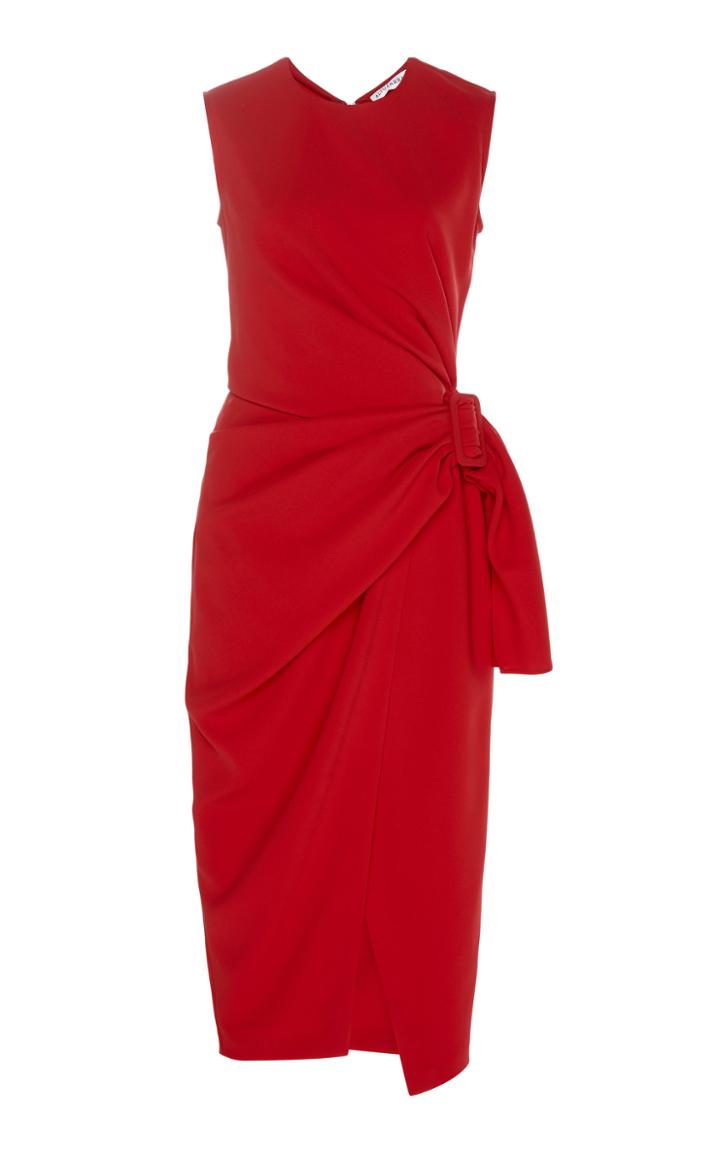 Altuzarra Harriet Side Tie Crepe Dress