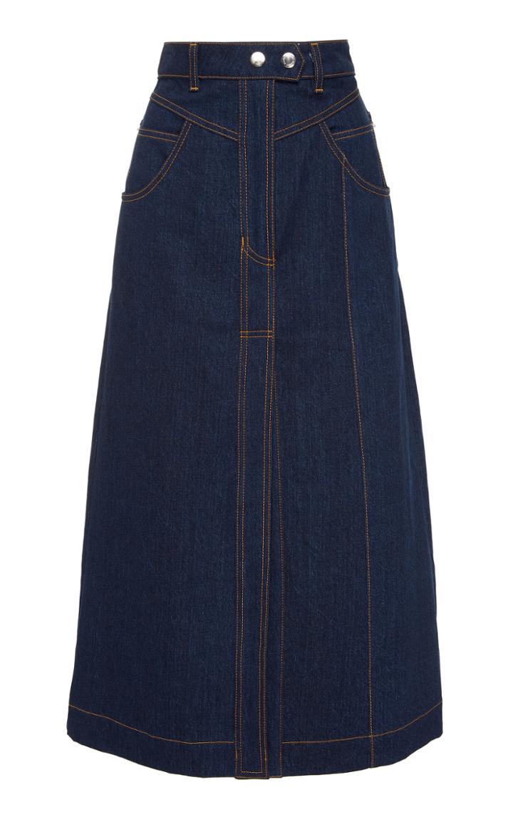 Ellery Traffic Denim Panelled Skirt