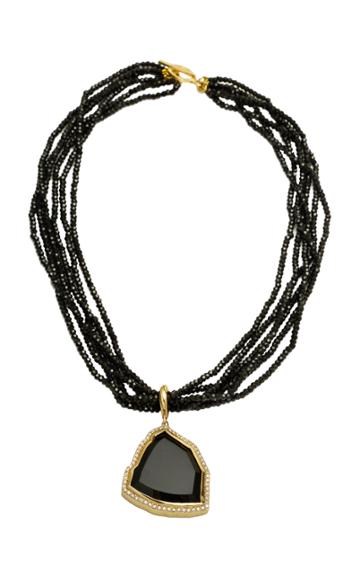 Rush Jewelry Design Multi-strand 18kt Yellow-gold, Black Spinel And To