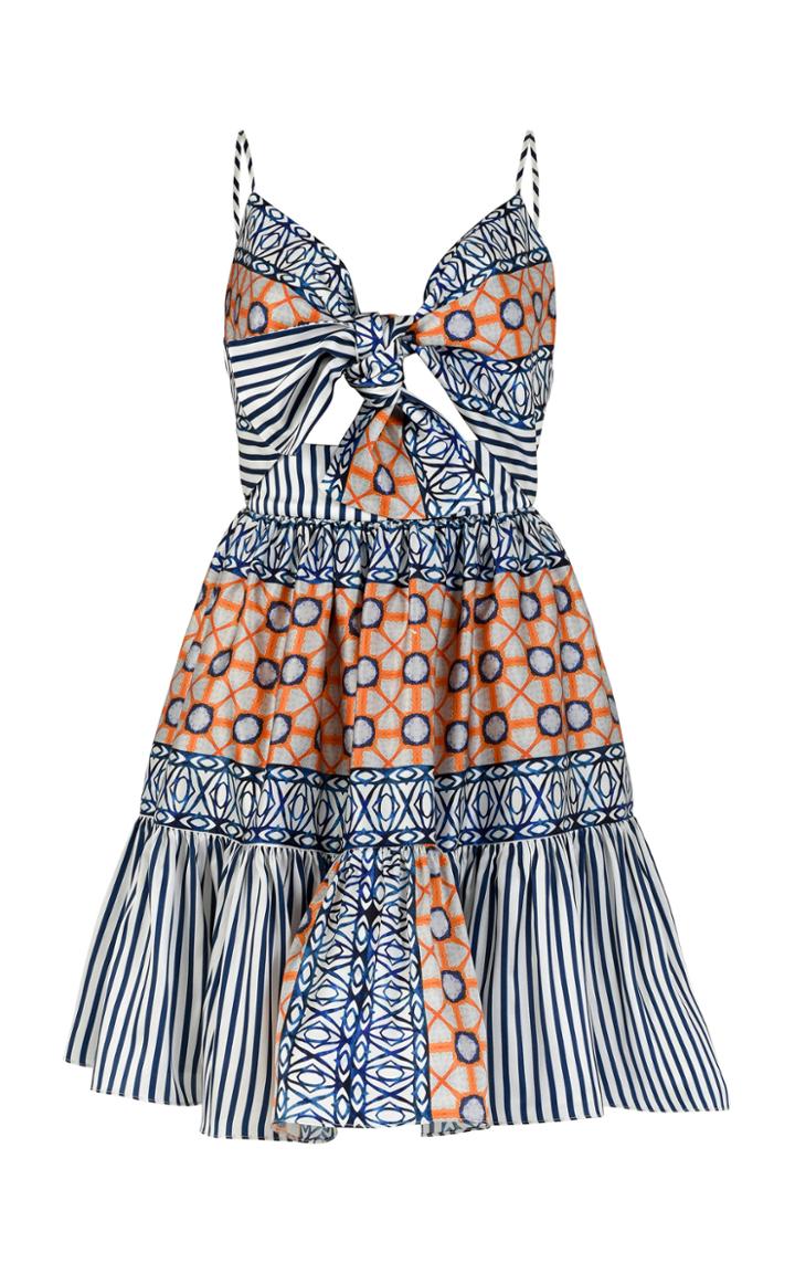 Moda Operandi Silvia Tcherassi Kirna Printed Satin Mini Dress