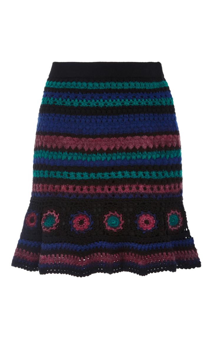 Adam Selman Crochet Mini Skirt