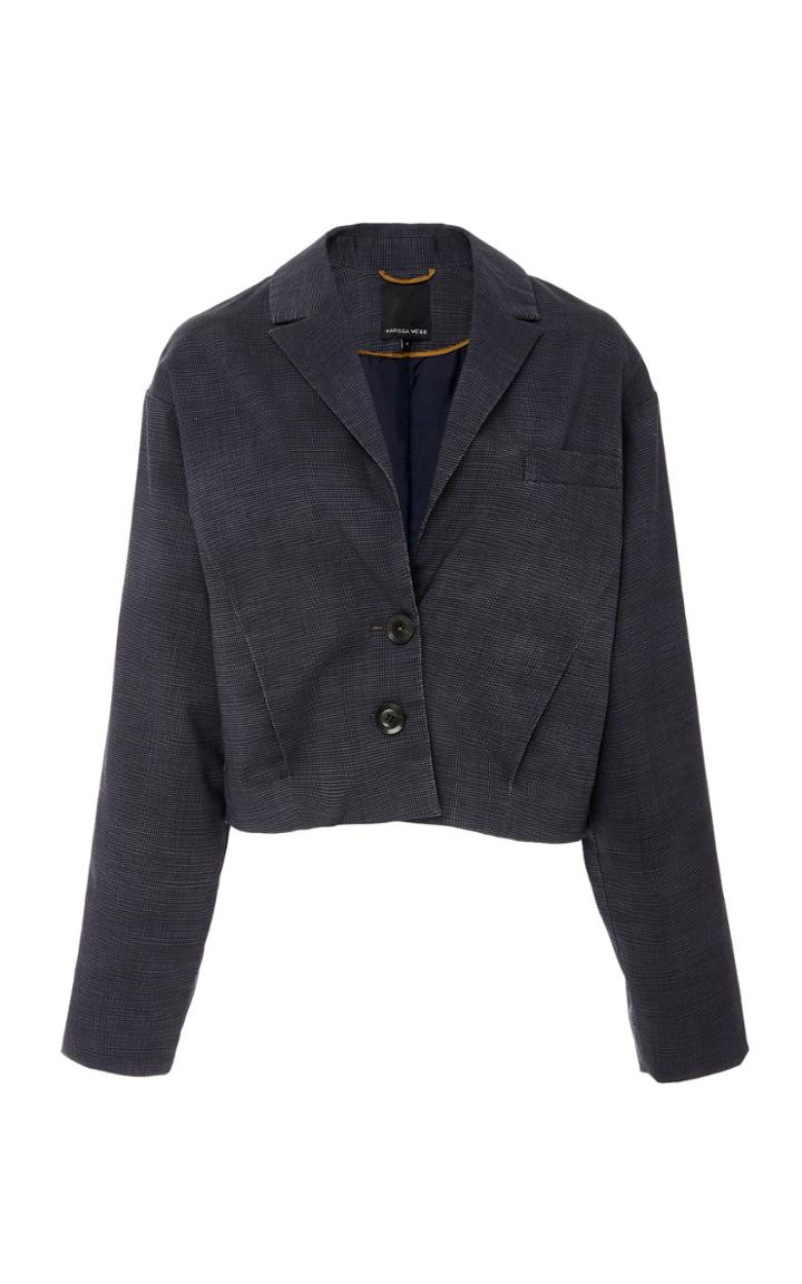 Marissa Webb Arlo Cropped Wool Blend Blazer