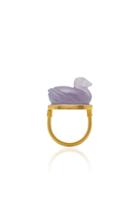 Moda Operandi Loren Nicole 22k Yellow Gold Geb Amulet Ring Size: 6.75
