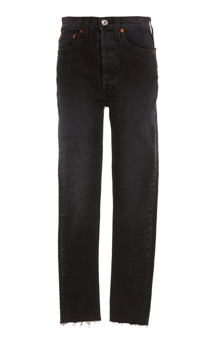 Re/done High Rise Ankle Crop Jean