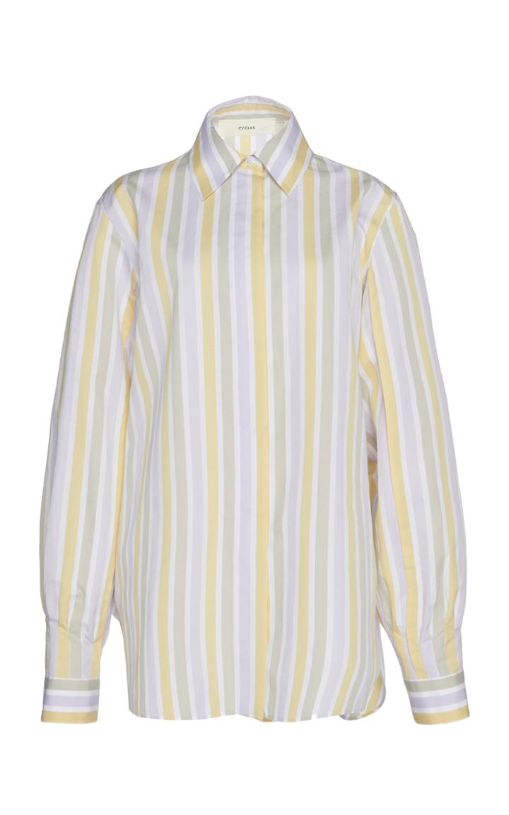 Cyclas Striped Cotton-blend Top