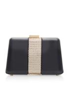 Lanvin Chain Embellished Leather Box Clutch