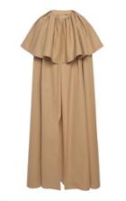Adam Lippes Tiered Cotton Twill Long Cape