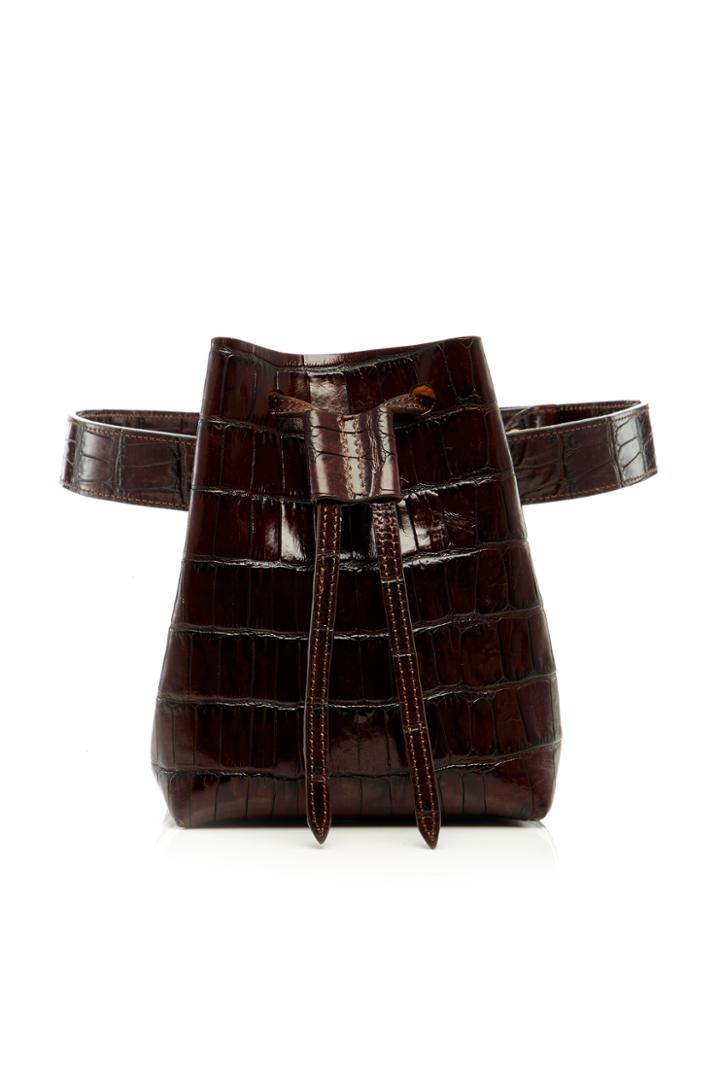 Nanushka Minee Embossed Leather Belt Bag