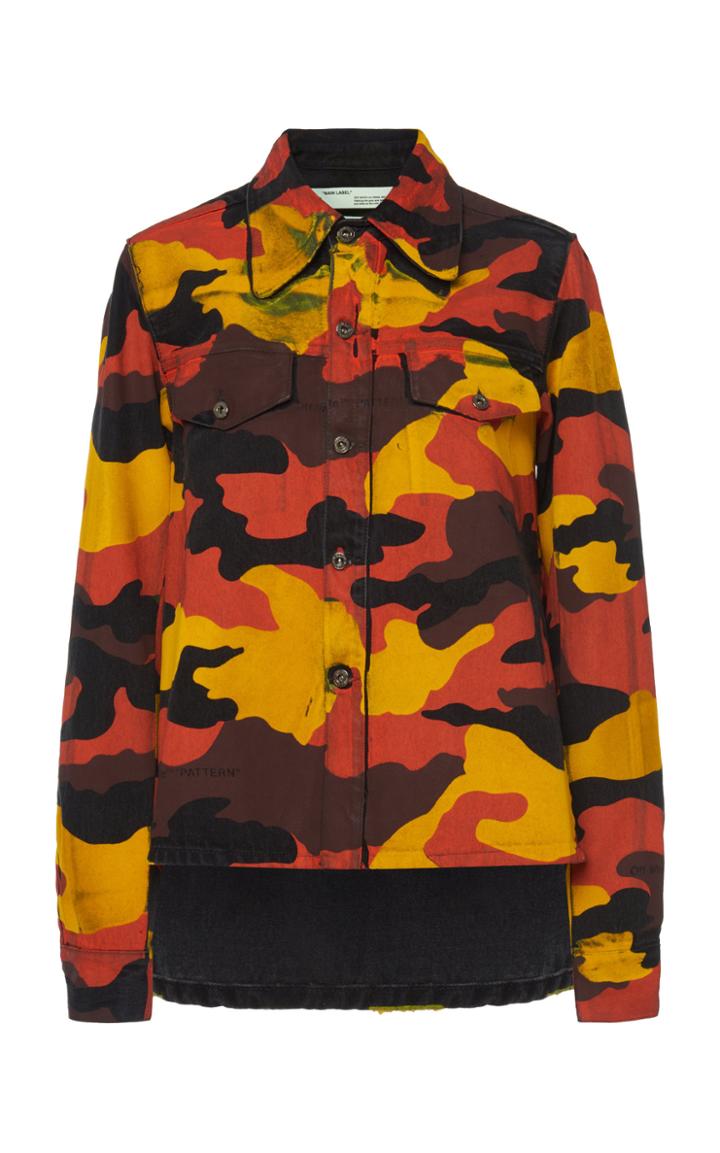 Off-white C/o Virgil Abloh Camouflage Denim Shirt