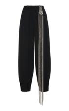 Christopher Kane Embellished Cropped Tapered Wool Pants