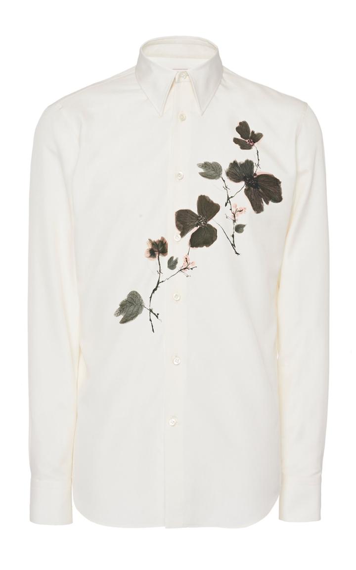 Alexander Mcqueen Floral-printed Silk-twill Shirt
