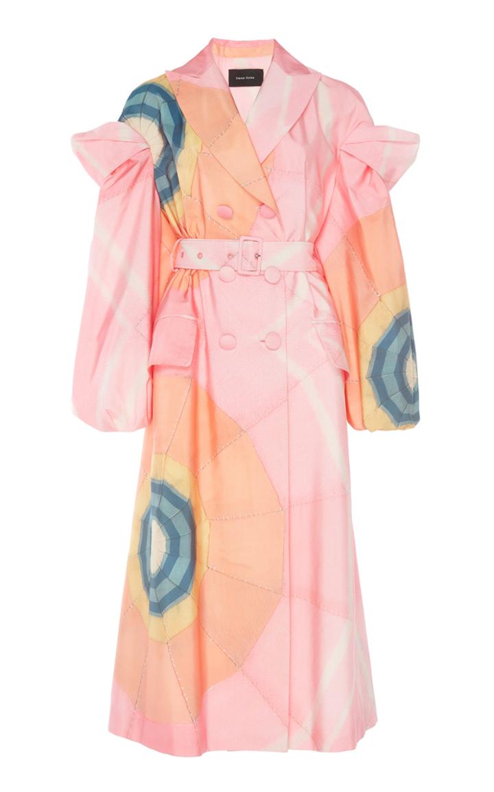 Simone Rocha Full Sleeve Double Breasted Taffeta Coat