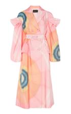 Simone Rocha Full Sleeve Double Breasted Taffeta Coat