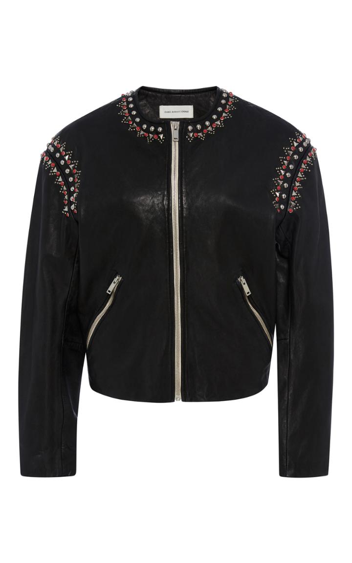 Isabel Marant Toile Buddy Embellished Leather Jacket