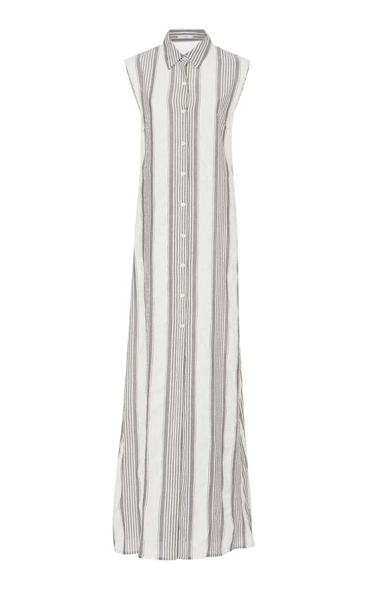 Tome Floor Length Twist Back Shirtdress