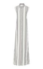 Tome Floor Length Twist Back Shirtdress